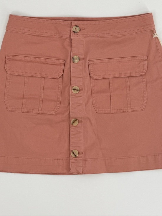 Copper Key Dresses & Skirts - Copper Key Rose-Pink Button-Front Mini Skirt with Utility Pockets Size Medium